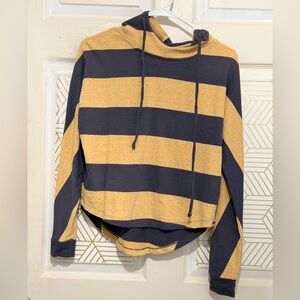 O'Neill Yellow and Black Striped Hoodie
